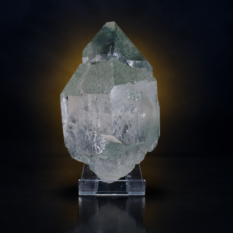Natural Green Chlorite Himalayan Quartz Crystal – Mineral Specimen from India