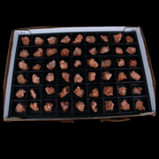 Natural Orange Stilbite with Heulandite Crystal Lot – 54 PCS – Mineral Specimens from India