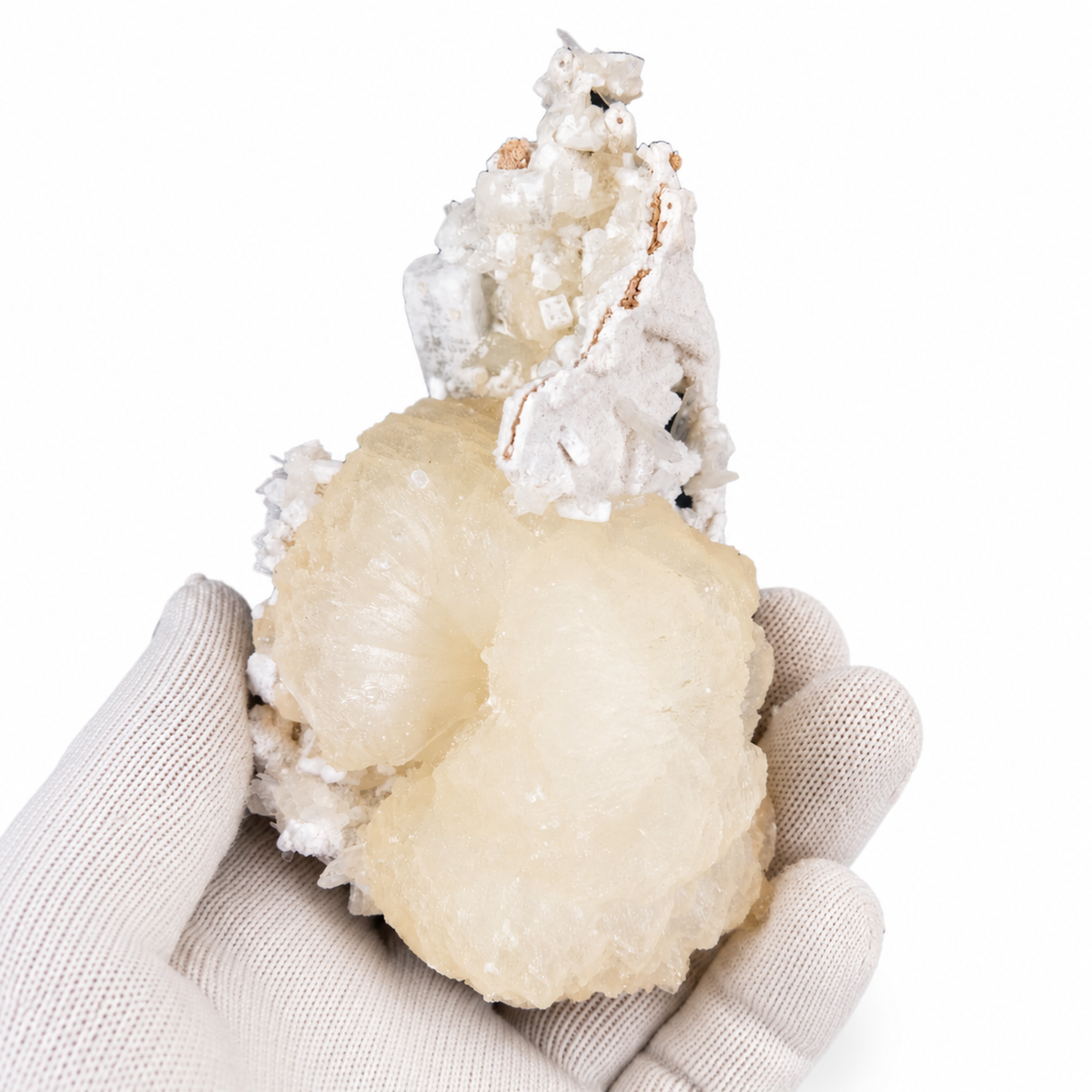 Natural Stilbite with Heulandite Crystal Cluster – 270 g