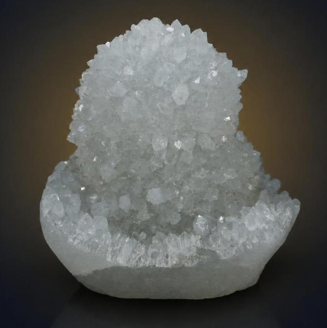 Quartz Drusy Crystal-Lined Cavity — India | 370 g | 8 × 6 × 7 cm