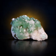 Natural Green Apophyllite, Stilbite with Heulandite Crystal Specimen – India
