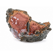Natural Pink/Peach Heulandite with Calcite & Botryoidal Chalcedony Matrix