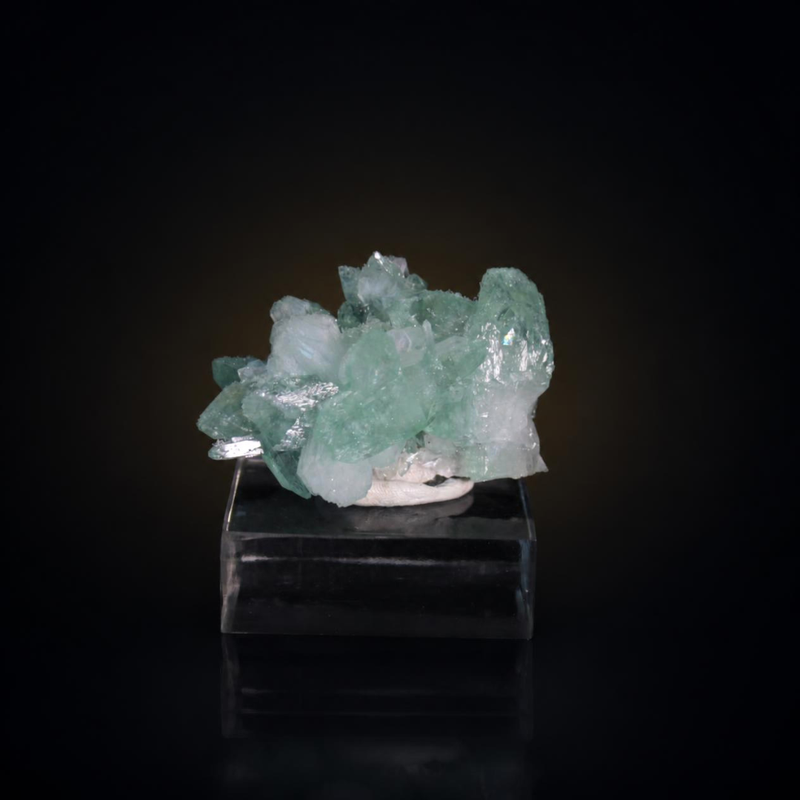 Natural Green Apophyllite Crystal Matrix – Mineral Specimen from India