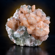 Natural Green Apophyllite with Heulandite Matrix Mineral Specimen – India