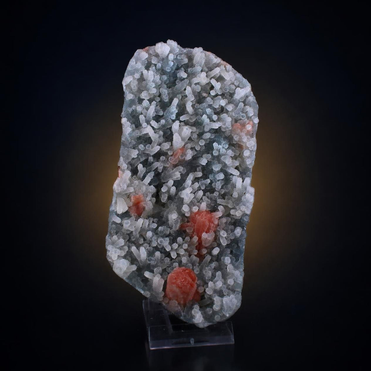 Natural Chalcedony Crystal Matrix Mineral Specimen from India 380 gm 16 × 8 × 2 cm