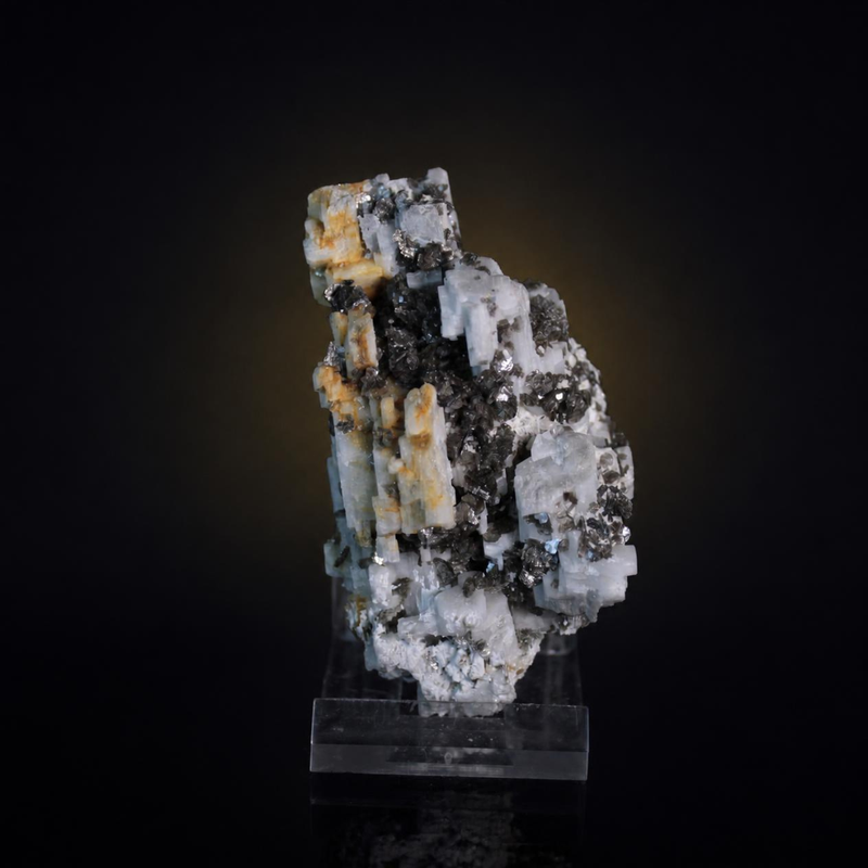 Apatite and Pyrite and Tourmaline specimen — India, 130 g.