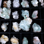 Natural Mixed Apophyllite &amp; Stilbite Crystal Specimen Lot – 32 Pieces