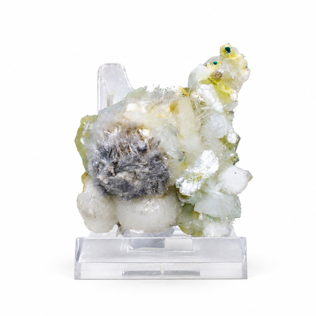 Natural Apophyllite with Heulandite &amp; Okenite Mineral Specimen – 90g