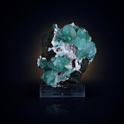 Fluorapophyllite-(K) Green Apophyllite with Stilbite | Collector Mineral | 110g