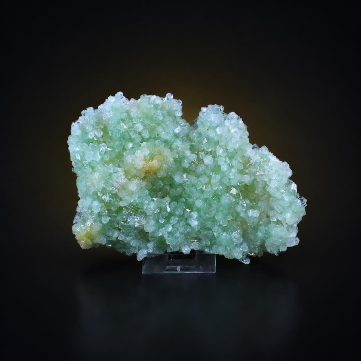 Natural Green Apophyllite Crystal Matrix Mineral Specimen from India 590 gm 16 × 11 × 5 cm