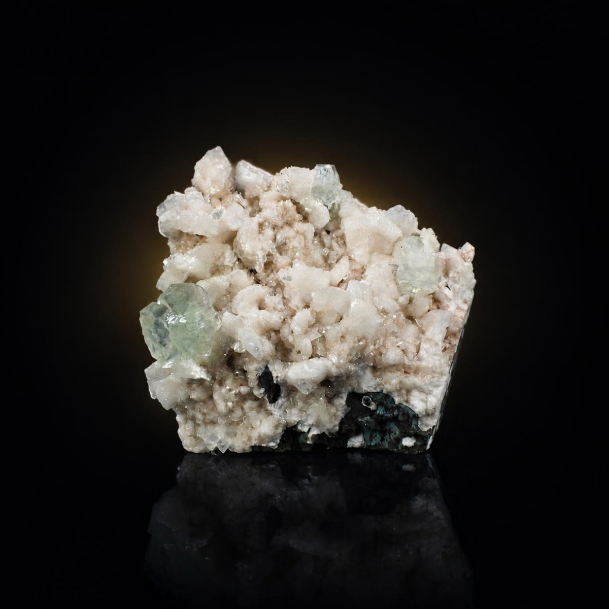 Green Apophyllite with Stilbite & Heulandite Crystal Specimen 8×6×4 cm | 330g