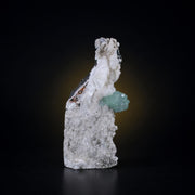 Natural Green Apophyllite with White Stilbite Mineral Specimen 14 × 6 × 5 cm 290 g