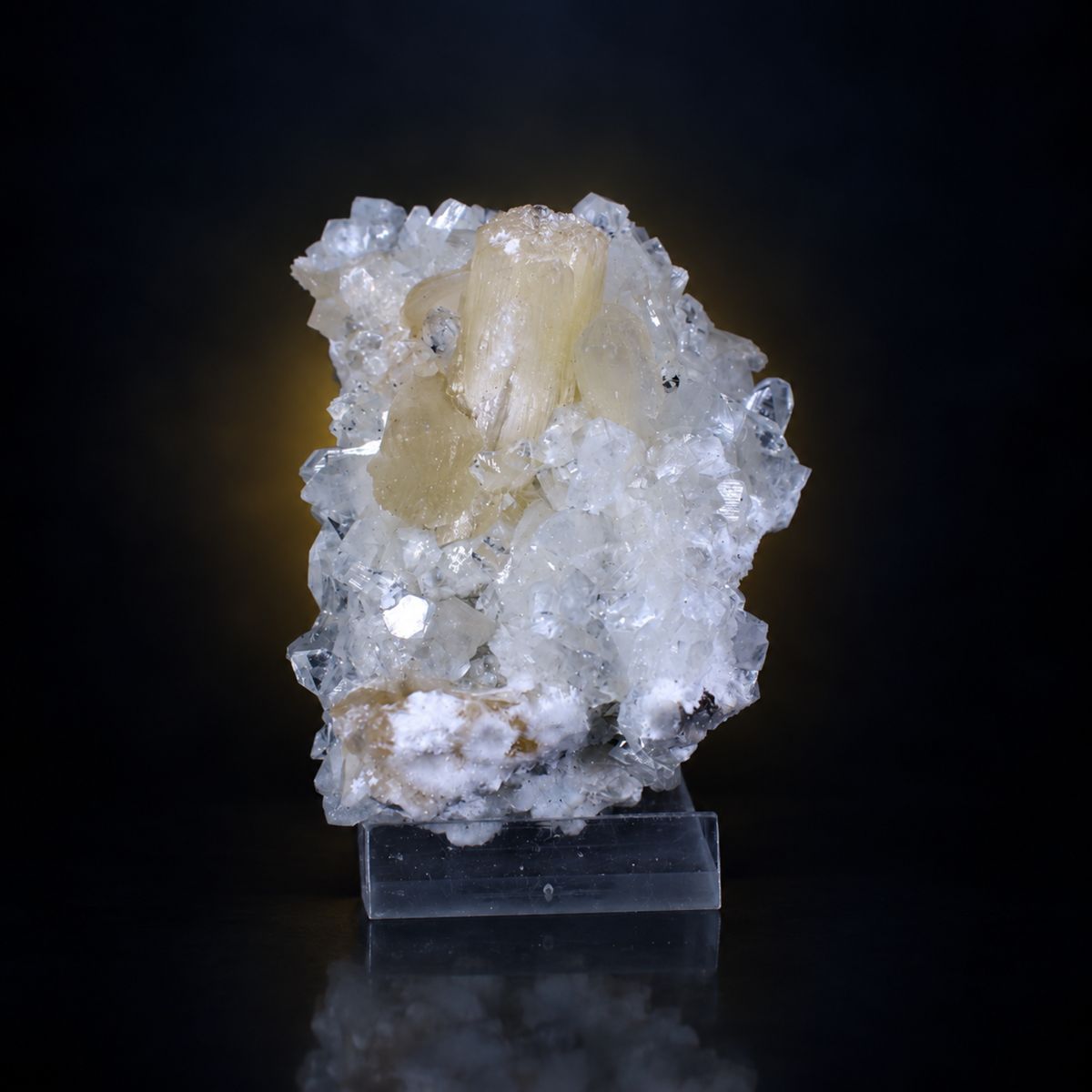 Calcite with Apophyllite Crystal Specimen | 8×6×4 cm | 140g