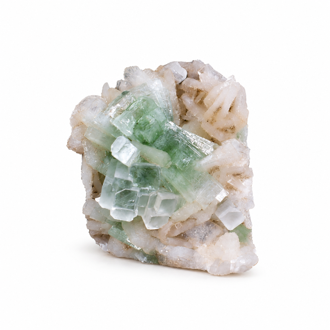 Natural Green Apophyllite Crystal Mineral Specimen – 90g