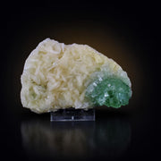Natural Green Apophyllite with Stilbite Crystal Matrix Mineral Specimen from India 290 gm  13 × 8 × 3 cm