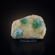 Natural Green Apophyllite with Stilbite Crystal Matrix Mineral Specimen from India 180 gm  9 × 7 × 2 cm