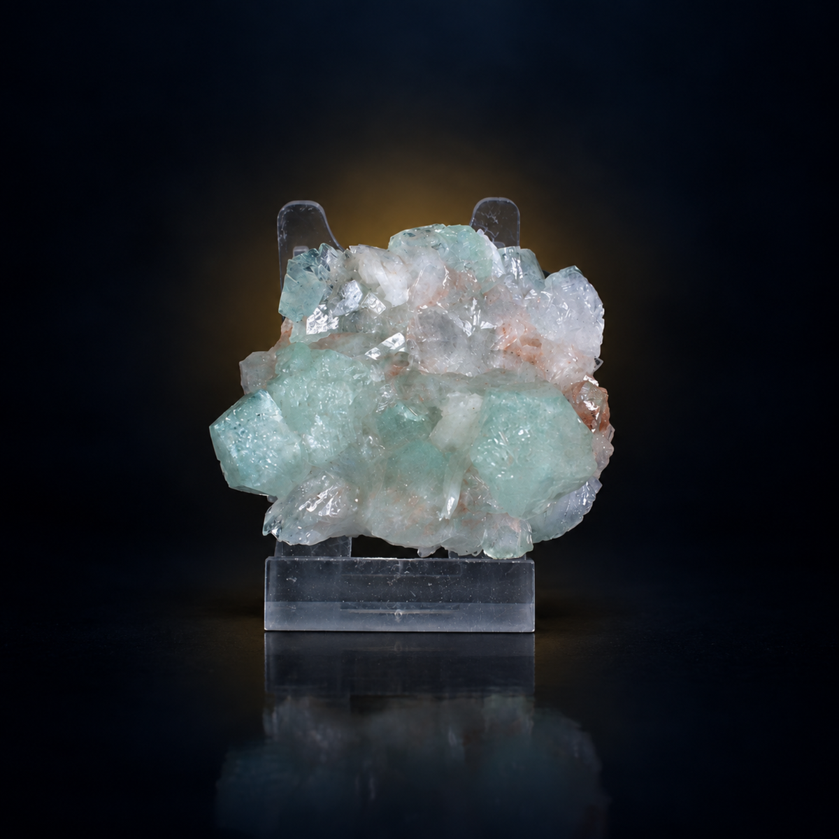 Natural Apophyllite with Heulandite and Stilbite Crystal Cluster – 100 g