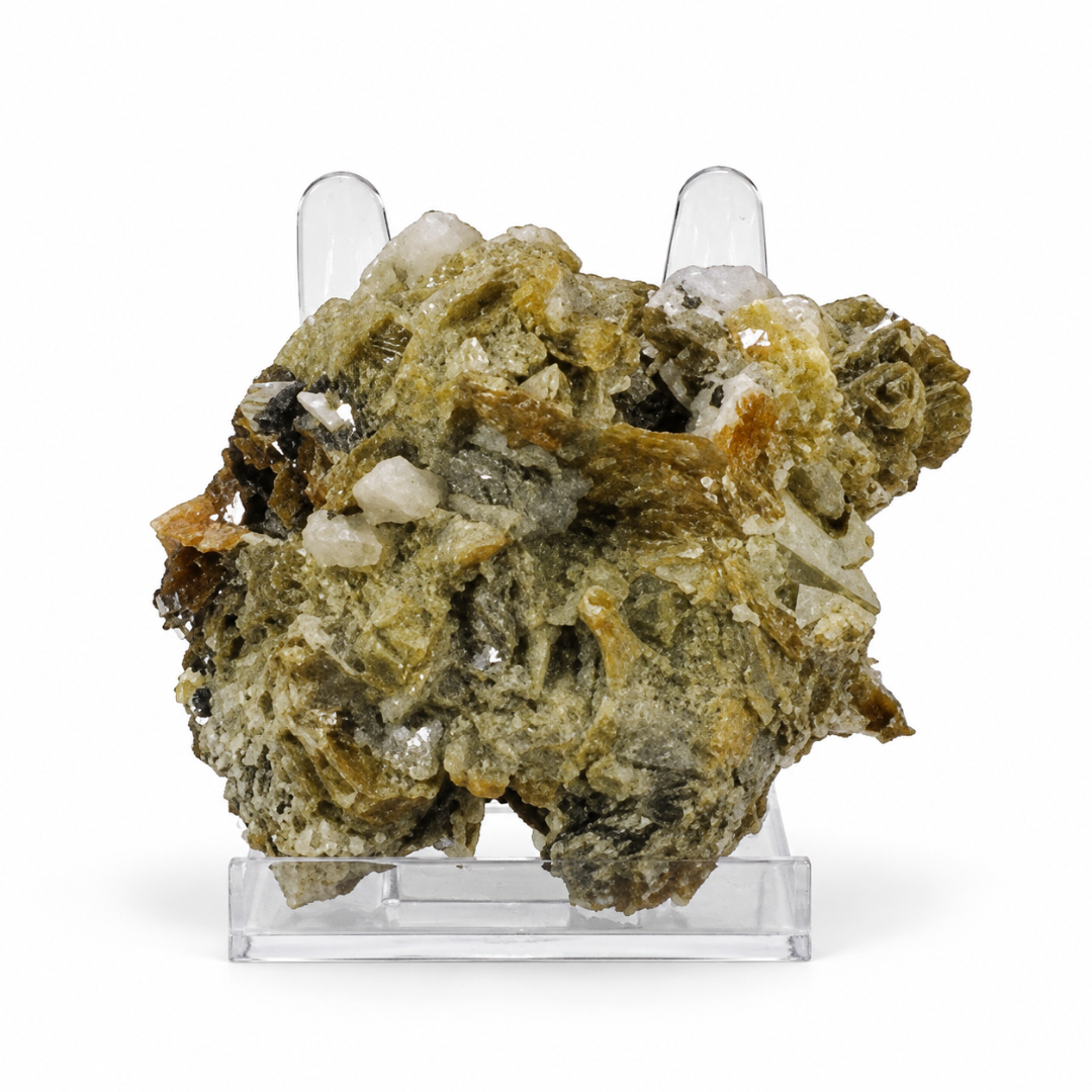 Natural Fluorescent Transparent Apatite Crystal with Pyrite & Calcite Inclusions