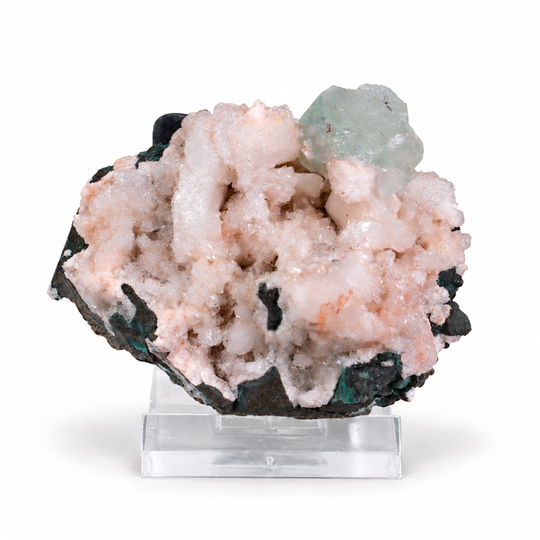 Natural Stilbite with Apophyllite Mineral Specimen – 110g