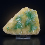 Natural Green Apophyllite with Stilbite Crystal Matrix Mineral Specimen from India 190 gm 11 × 10 × 2 cm