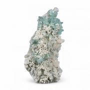 Natural Green Apophyllite with Heulandite &amp; Scolecite Crystal Specimen – India