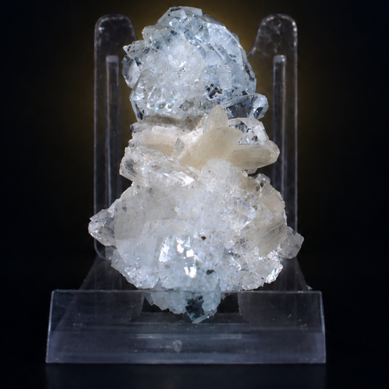 Natural Apophyllite with Stilbite Crystal Cluster – 30 g