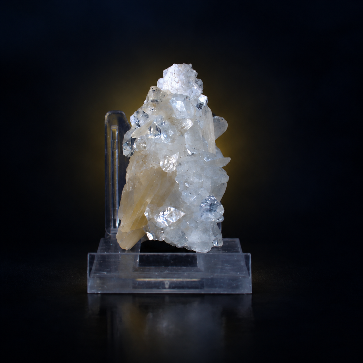 Natural Apophyllite with Stilbite Crystal Cluster – 40 g