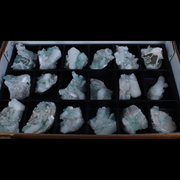 Natural Green Apophyllite, Stilbite with Heulandite Crystal Lot – 18 Pieces from India