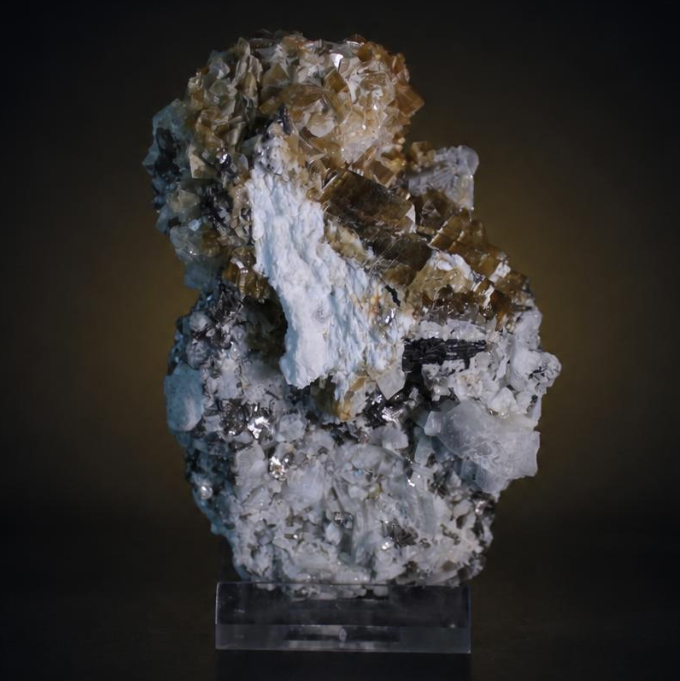 Apatite and Pyrite and Tourmaline specimen — India, 270 g.