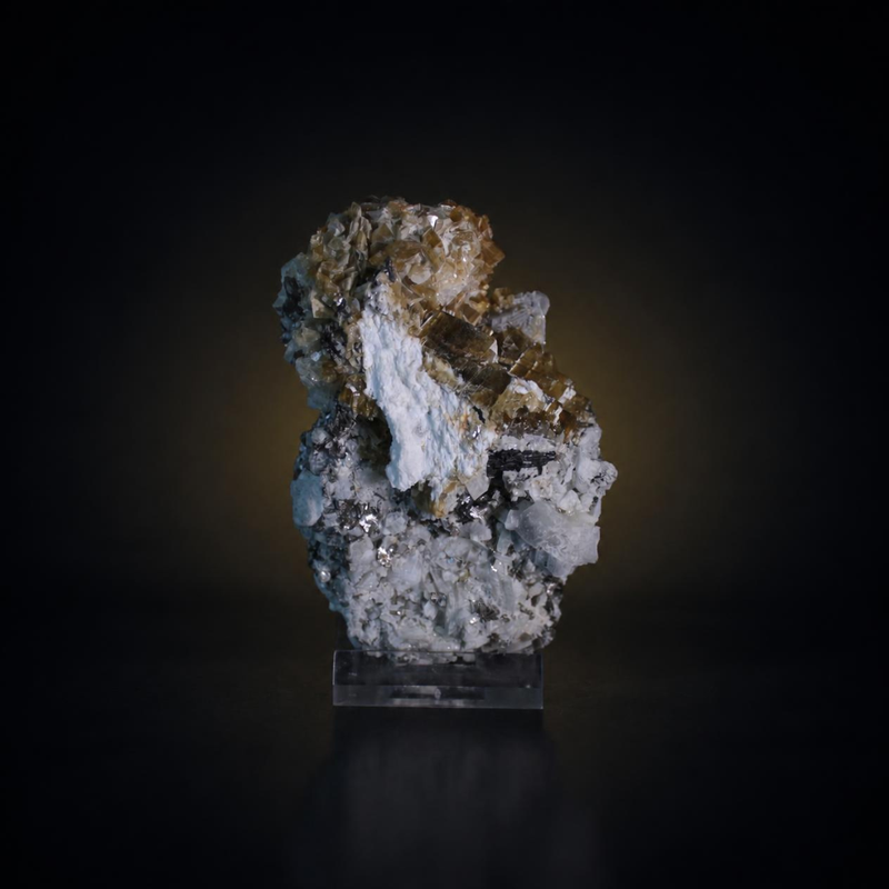 Apatite and Pyrite and Tourmaline specimen — India, 270 g.