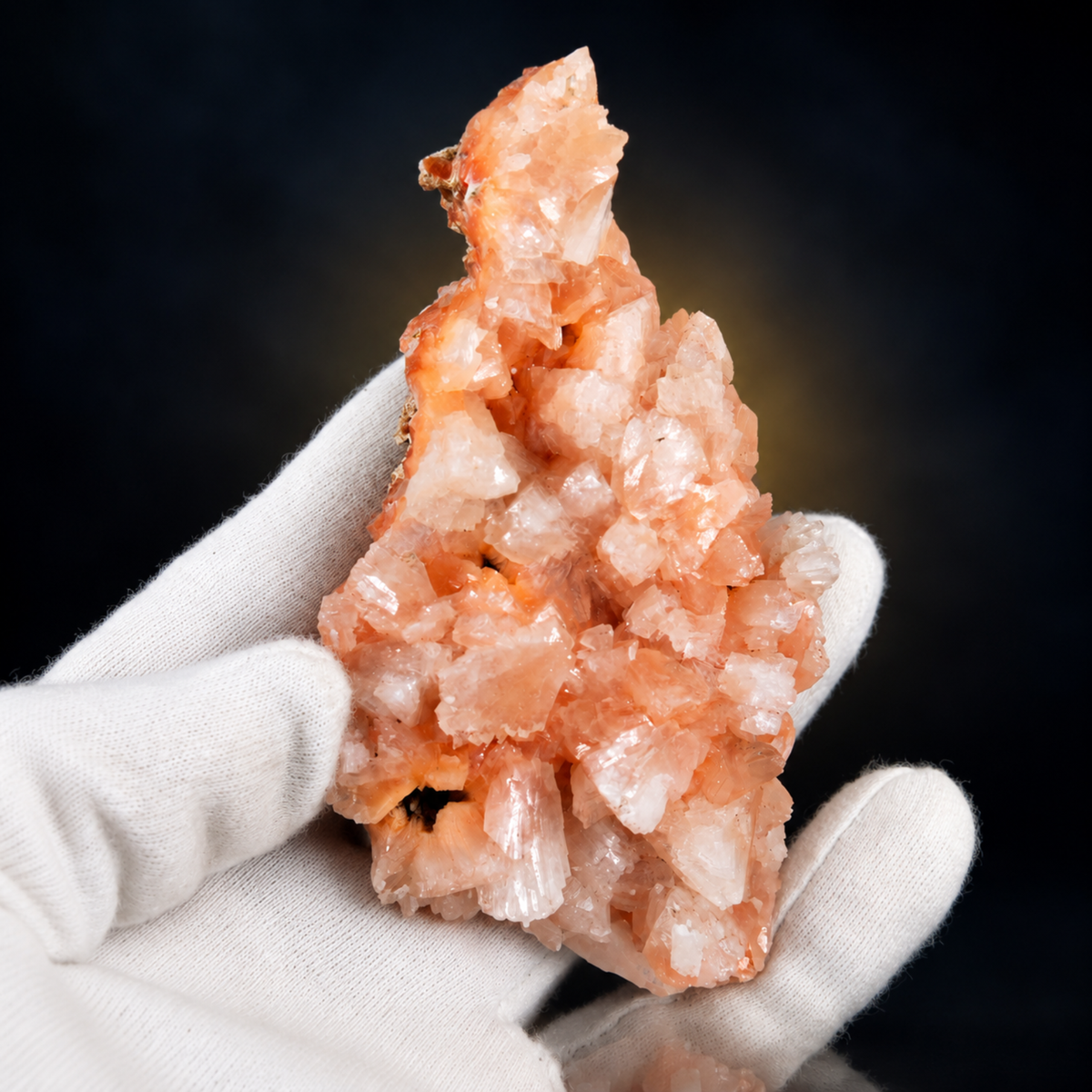 Natural Orange Stilbite Crystal Cluster – 150 g