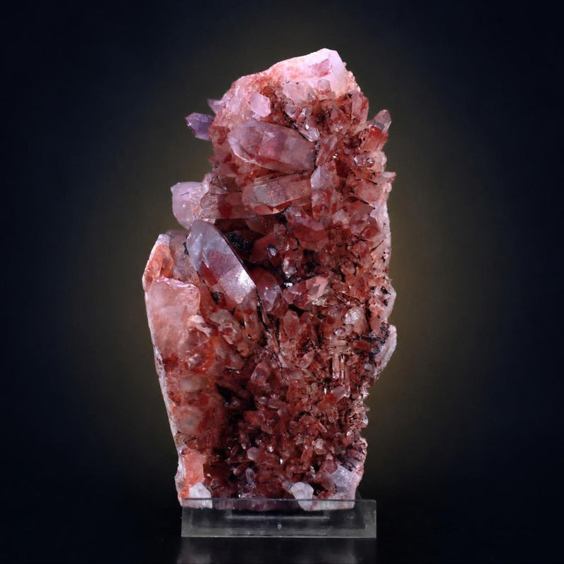 Red Phantom Quartz Prismatic Crystal Cluster | 820 g | 18 × 8 × 5 cm