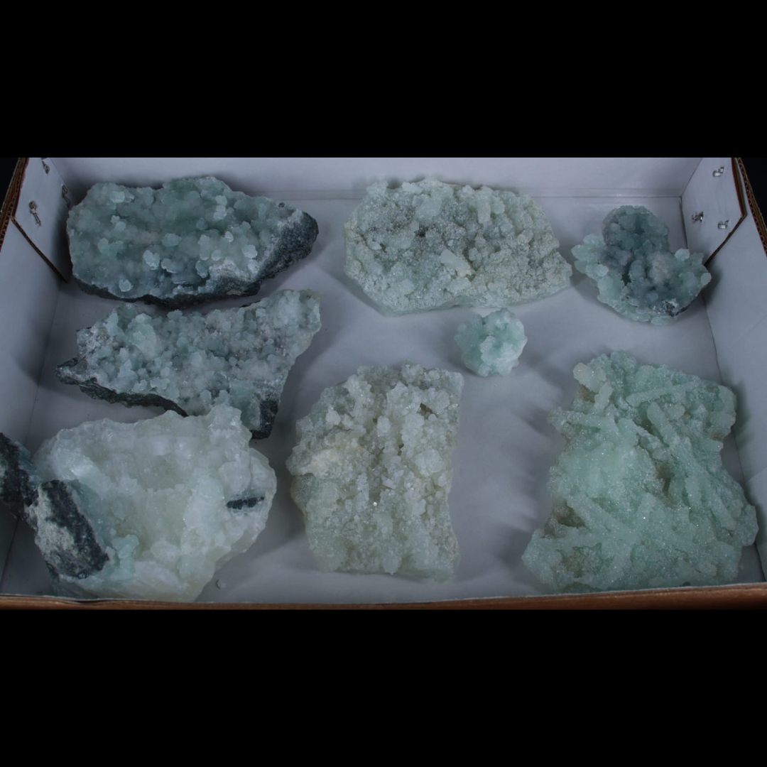 Natural Chalcedony Crystal Lot – 8 PCS – Mineral Specimens from India