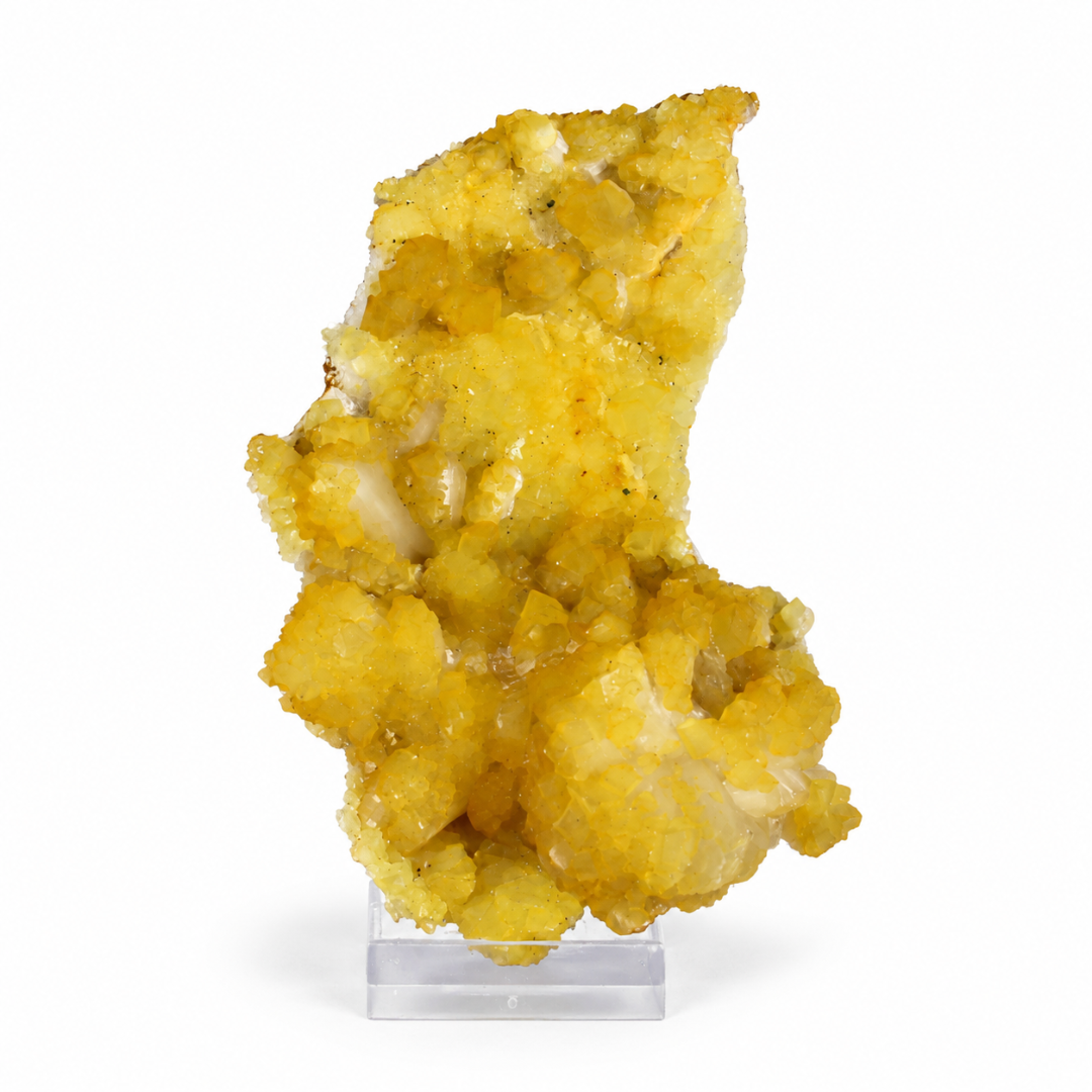 Quartz with Minerals &amp; Yellow Crystals – Natural Mineral Specimen