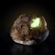 Natural Peach Stilbite with Green Apophyllite on Matrix