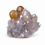 Fluorite Spheres on Crystalline Matrix – Natural Mineral Specimen