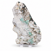 Natural Green Apophyllite with Heulandite Crystal Specimen – India