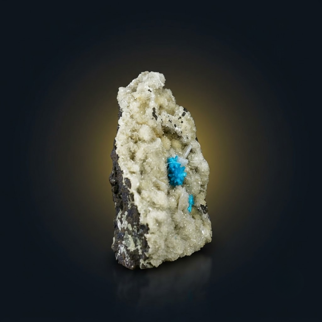 Natural Cavansite Crystal Matrix – Mineral Specimen from India