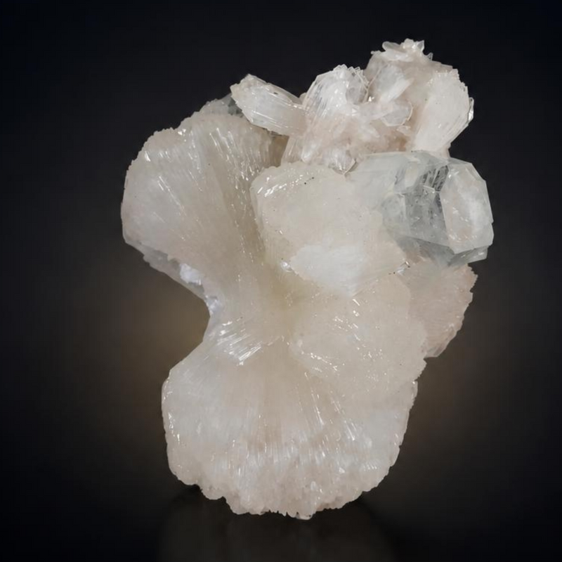 Stilbite Radiating Crystal Aggregates on Heulandite Cluster | 130 g | 7 × 4 × 5 cm