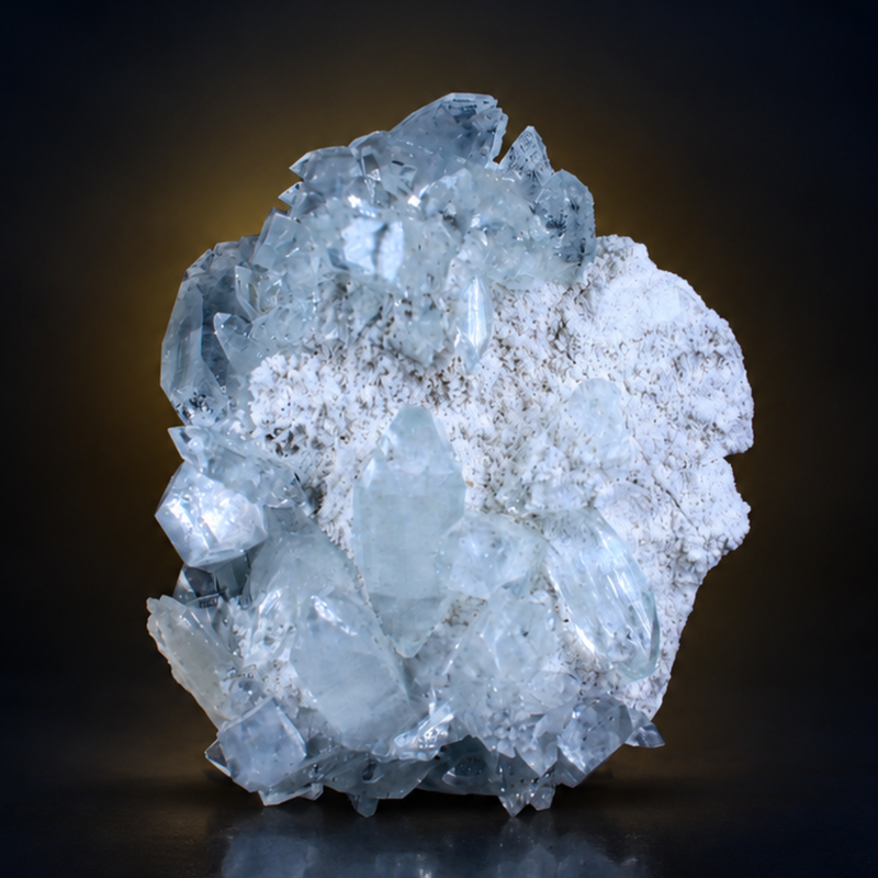 Apophyllite Tabular Crystal Group on Matrix | 30 g