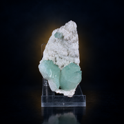 Natural Green Apophyllite with Stilbite on Matrix – 90 g