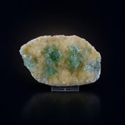Natural Green Apophyllite with Stilbite Crystal Matrix Mineral Specimen from India 360 gm  14 × 10 × 2 cm