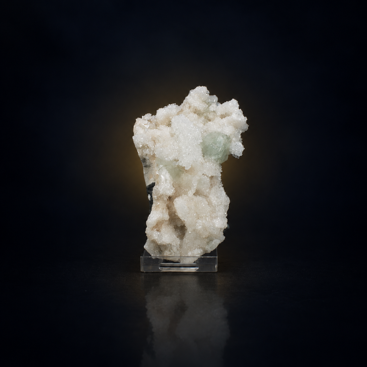 Green Apophyllite with Stilbite & Heulandite Crystal Specimen 9×6×3 cm | 150g