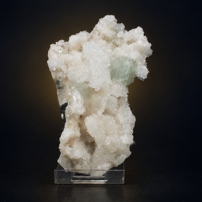 Green Apophyllite with Stilbite & Heulandite Crystal Specimen 9×6×3 cm | 150g