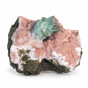 Natural Green Apophyllite with Heulandite Crystal Specimen – India