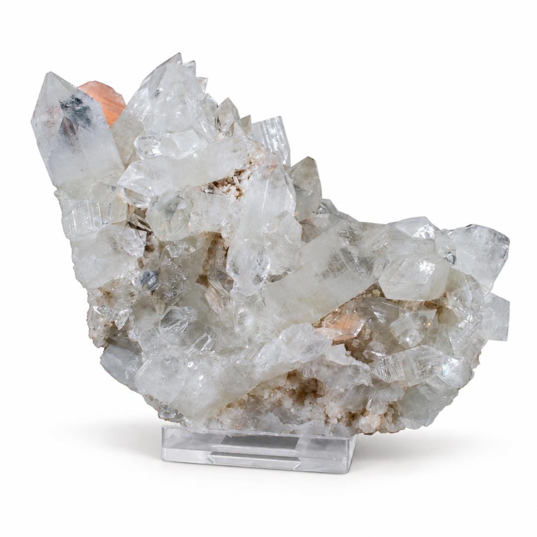 Natural Himalayan Clear Quartz Matrix Crystal Mineral Specimen – India