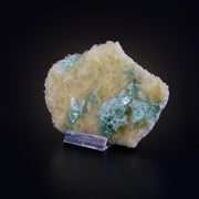 Natural Green Apophyllite with Stilbite Crystal Matrix Mineral Specimen from India 290 gm 13 × 9 × 3 cm