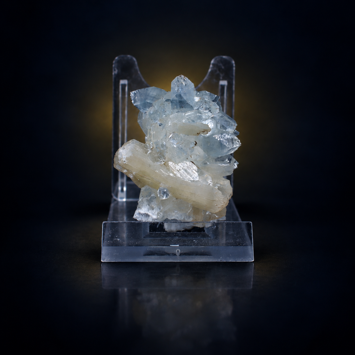 Natural Stilbite with Apophyllite Crystal Cluster – 30 g
