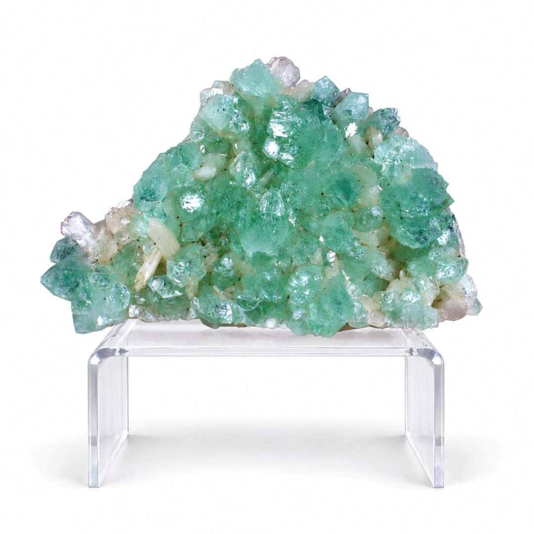 Natural Green Apophyllite Crystal Specimen – 200g
