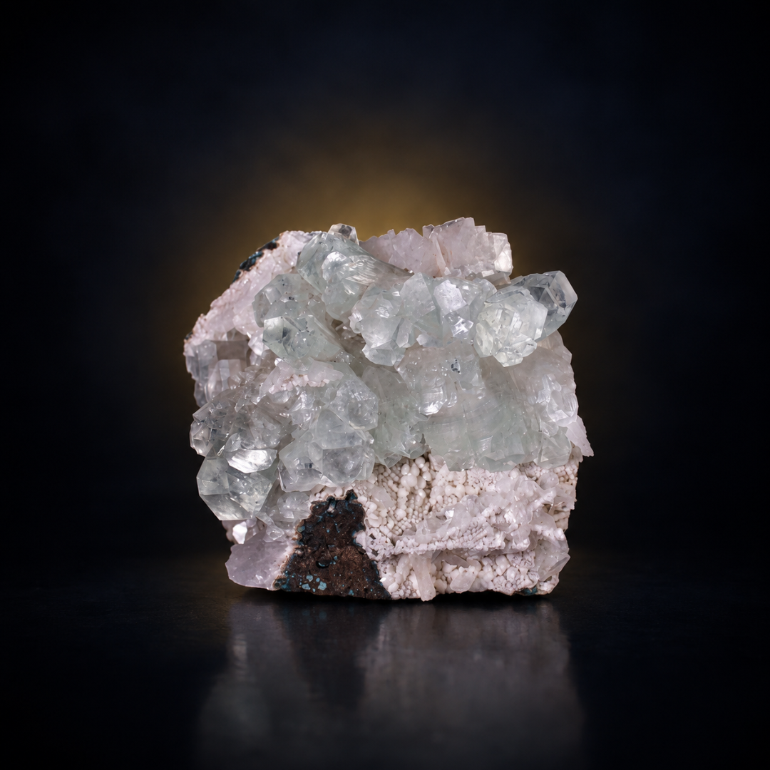Natural Green Apophyllite with Matrix – 350 g